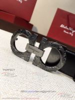 AAA Copy Salvatore Ferragamo Engraving Gancio Buckle Reversible Men's Belt